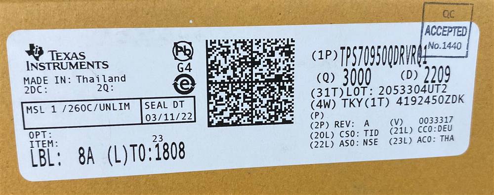 Integrated IC Electronic Components In-Stock TPS70950QDRVRQ1