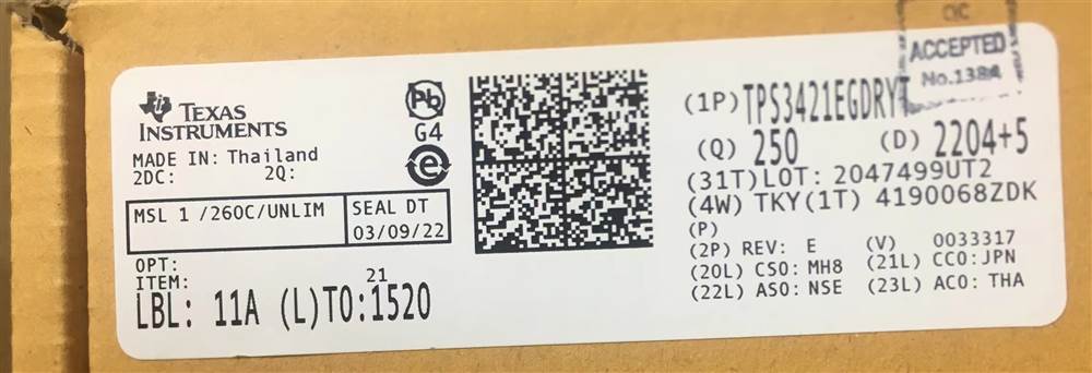 Integrated IC Electronic Components In-Stock TPS3421EGDRYT