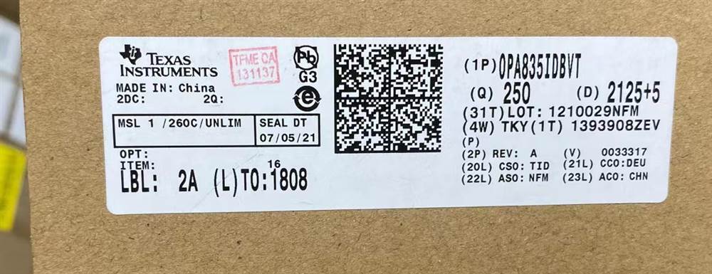 Integrated IC Electronic Components In-Stock OPA835IDBVT