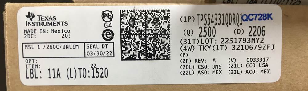 Integrated IC Electronic Components In-Stock TPS54331QDRQ1