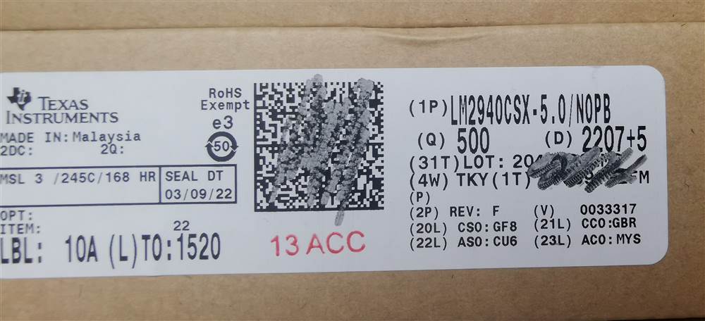 Integrated IC Electronic Components In-Stock LM2940CSX-5.0/NOPB