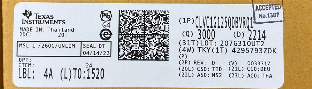 Integrated IC Electronic Components In-Stock CLVC1G125QDBVRQ1
