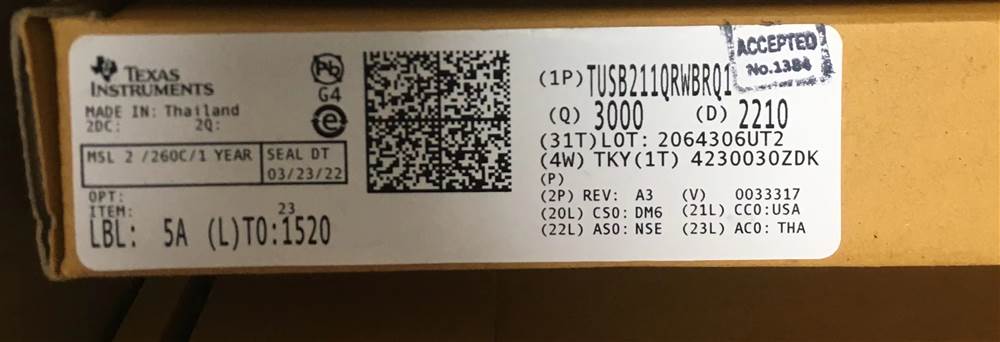 Integrated IC Electronic Components In-Stock TUSB211QRWBRQ1