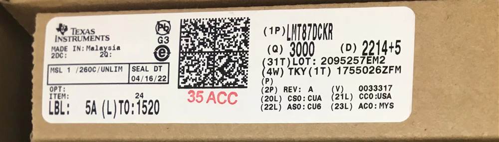 Integrated IC Electronic Components In-Stock LMT87DCKR