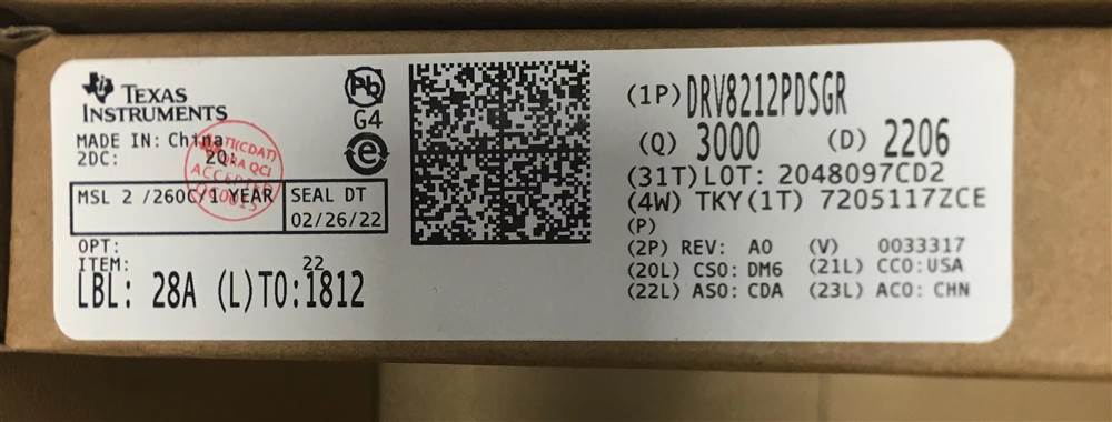 Integrated IC Electronic Components In-Stock DRV8212PDSGR