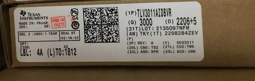 Integrated IC Electronic Components In-Stock TLV3011AIDBVR