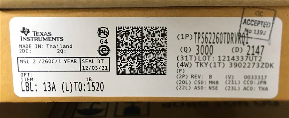 Integrated IC Electronic Components In-Stock TPS62260TDRVRQ1