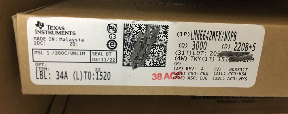 Integrated IC Electronic Components In-Stock LMH6642MFX/NOPB