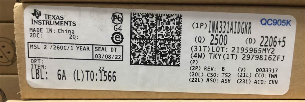 Integrated IC Electronic Components In-Stock INA331AIDGKR