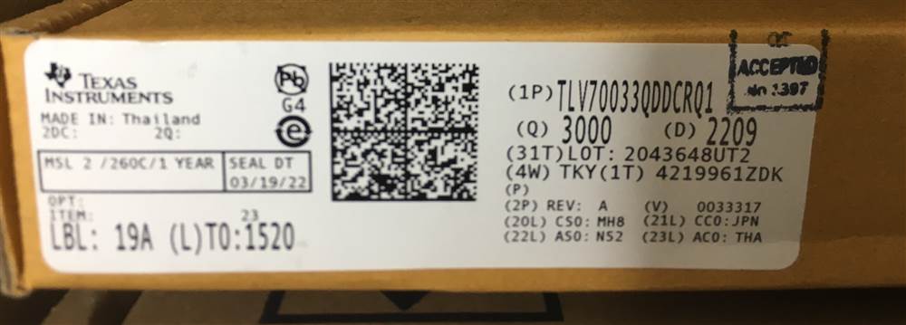 Integrated IC Electronic Components In-Stock TLV70033QDDCRQ1