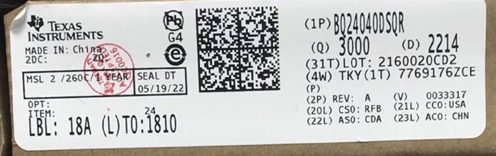Integrated IC Electronic Components In-Stock BQ24040DSQR