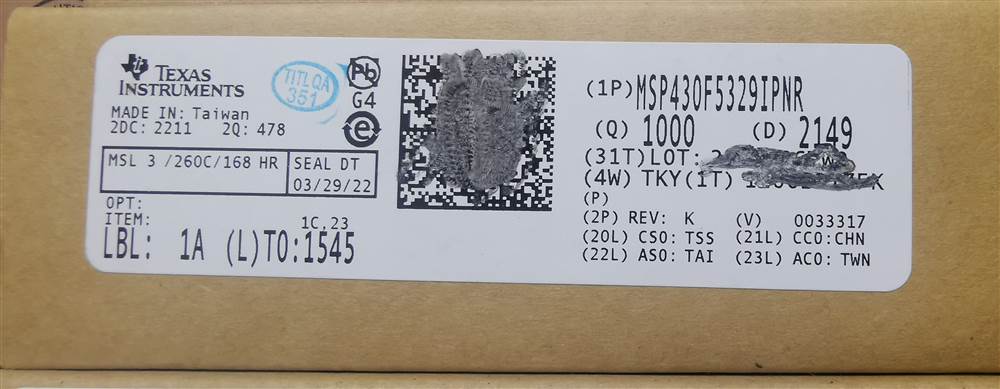 Integrated IC Electronic Components In-Stock MSP430F5329IPNR