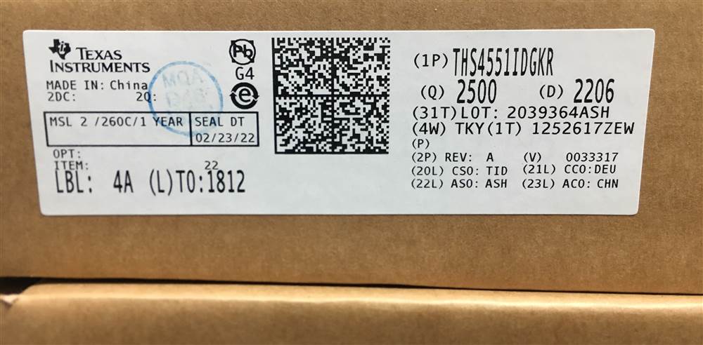 Integrated IC Electronic Components In-Stock THS4551IDGKR