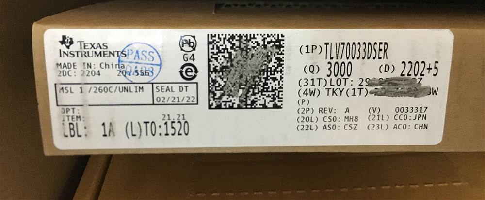 Integrated IC Electronic Components In-Stock TLV70033DSER