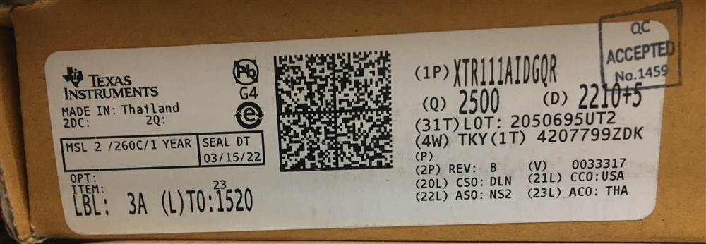 Integrated IC Electronic Components In-Stock XTR111AIDGQR