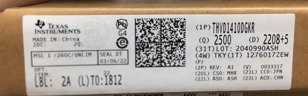 Integrated IC Electronic Components In-Stock THVD1410DGKR