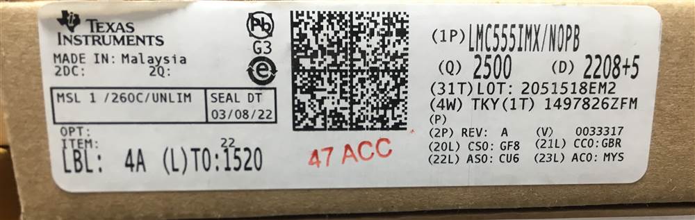 Integrated IC Electronic Components In-Stock LMC555IMX/NOPB