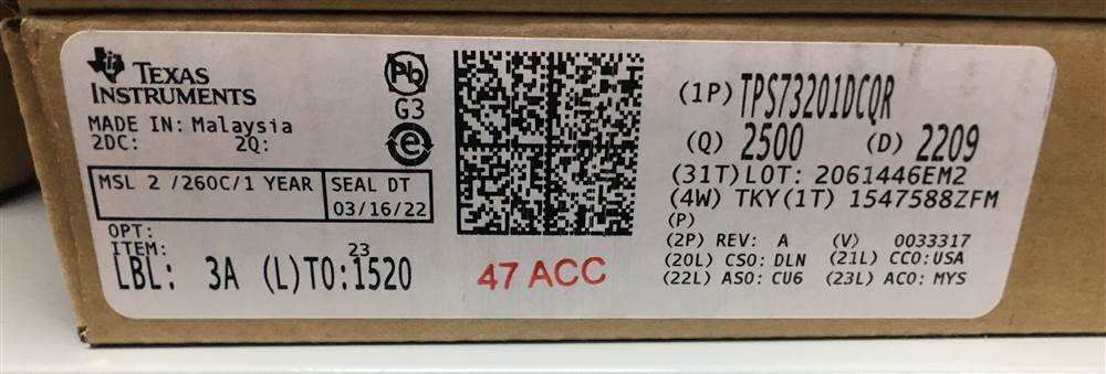 Integrated IC Electronic Components In-Stock TPS73201DCQR