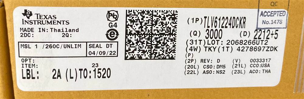 Integrated IC Electronic Components In-Stock TLV61224DCKR