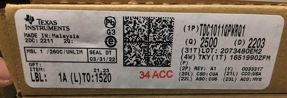 Integrated IC Electronic Components In-Stock TDC1011QPWRQ1