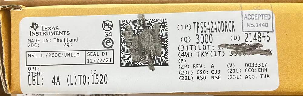 Integrated IC Electronic Components In-Stock TPS54240DRCR