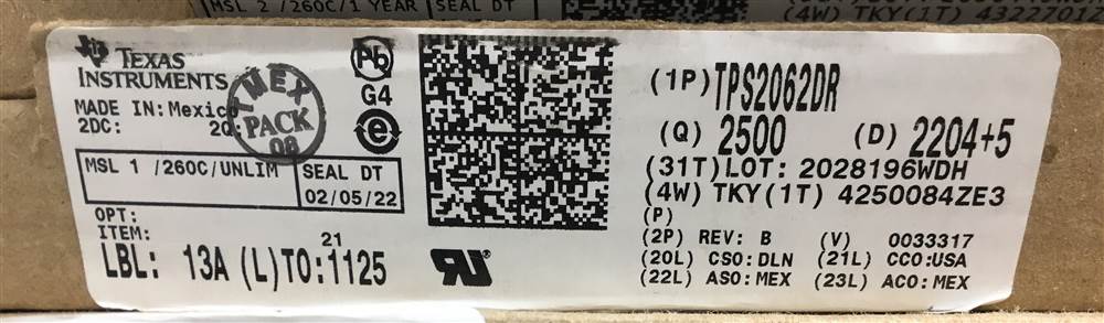 Integrated IC Electronic Components In-Stock TPS2062DR