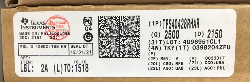 Integrated IC Electronic Components In-Stock TPS40428RHAR