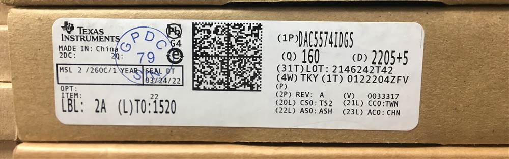 Integrated IC Electronic Components In-Stock DAC5574IDGS