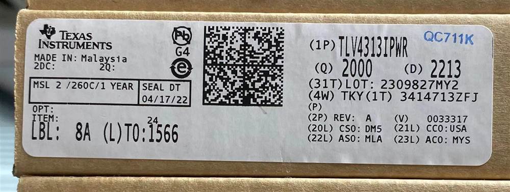 Integrated IC Electronic Components In-Stock TLV4313IPWR