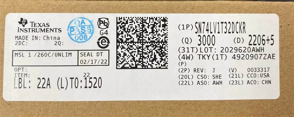 Integrated IC Electronic Components In-Stock SN74LV1T32DCKR