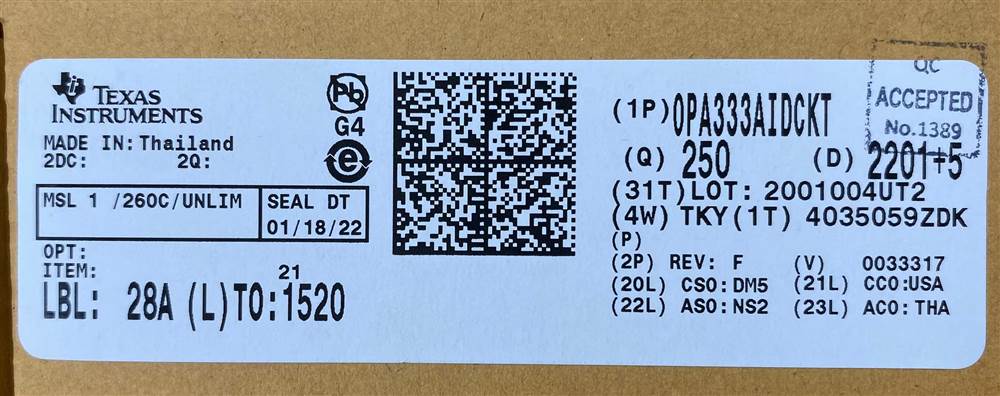 Integrated IC Electronic Components In-Stock OPA333AIDCKT