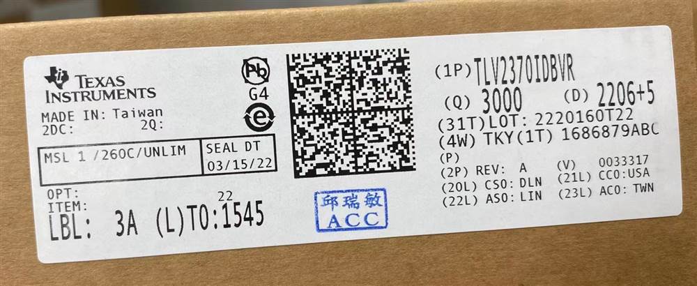 Integrated IC Electronic Components In-Stock TLV2370IDBVR
