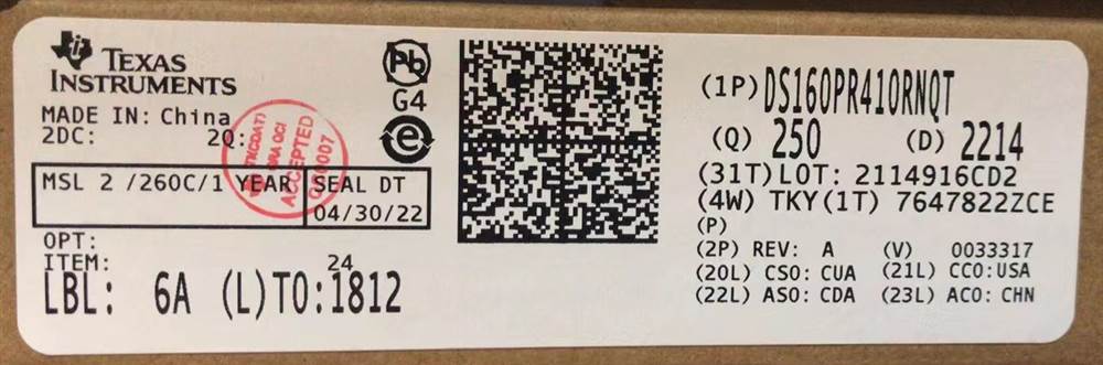Integrated IC Electronic Components In-Stock DS160PR410RNQT