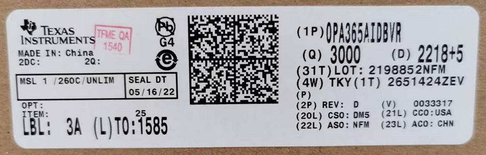 Integrated IC Electronic Components In-Stock OPA365AIDBVR