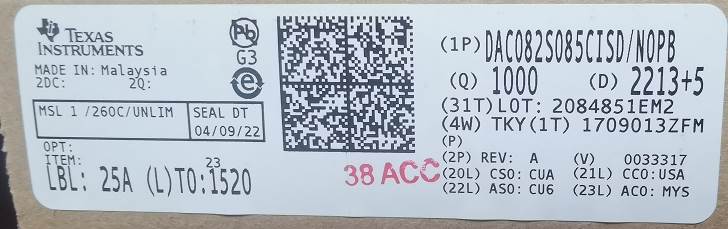 Integrated IC Electronic Components In-Stock DAC082S085CISD/NOPB