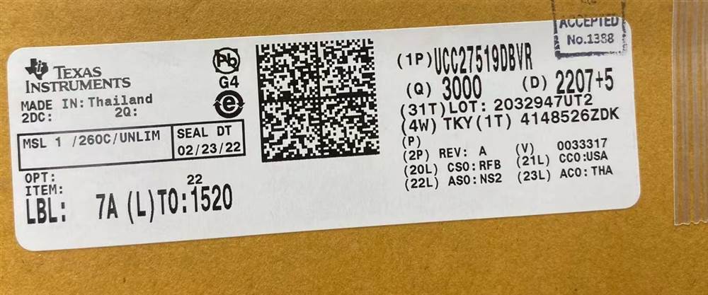 Integrated IC Electronic Components In-Stock UCC27519DBVR