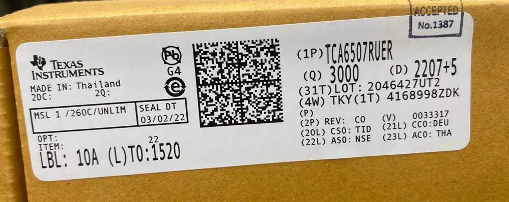 Integrated IC Electronic Components In-Stock TCA6507RUER