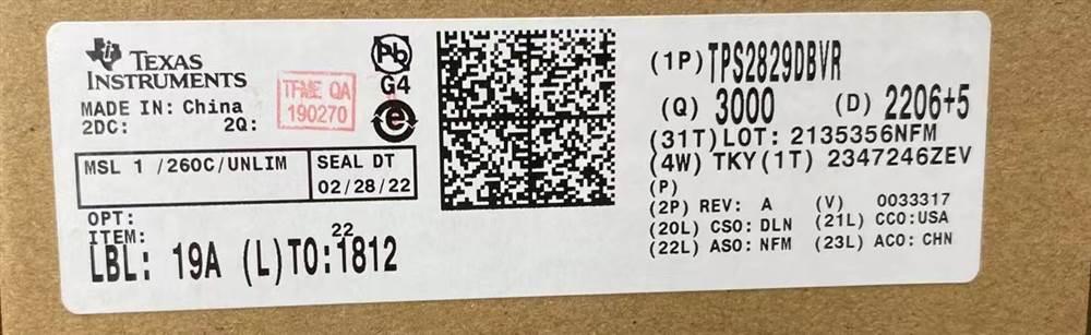 Integrated IC Electronic Components In-Stock TPS2829DBVR