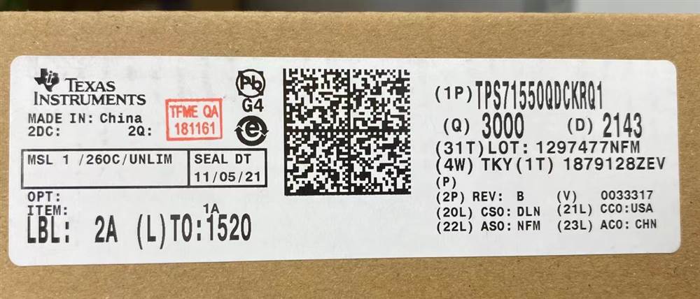 Integrated IC Electronic Components In-Stock TPS71550QDCKRQ1