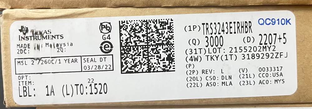 Integrated IC Electronic Components In-Stock TRS3243EIRHBR