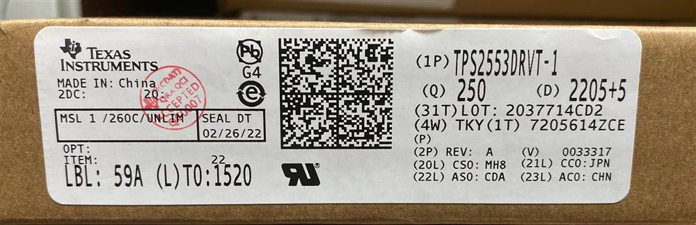 Integrated IC Electronic Components In-Stock TPS2553DRVT-1