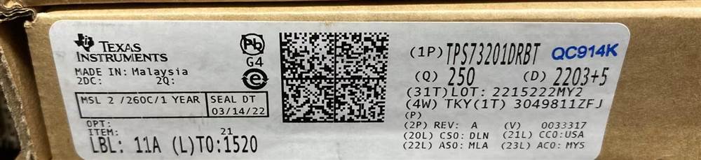 Integrated IC Electronic Components In-Stock TPS73201DRBT