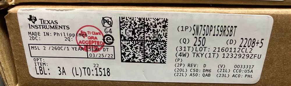 Integrated IC Electronic Components In-Stock SN75DP159RSBT