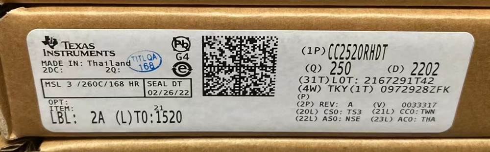 Integrated IC Electronic Components In-Stock CC2520RHDT