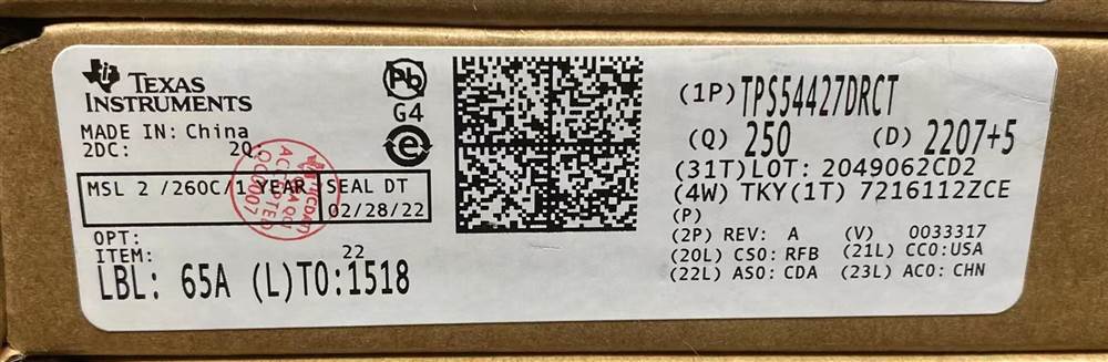 Integrated IC Electronic Components In-Stock TPS54427DRCT