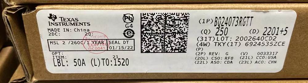 Integrated IC Electronic Components In-Stock BQ24073RGTT
