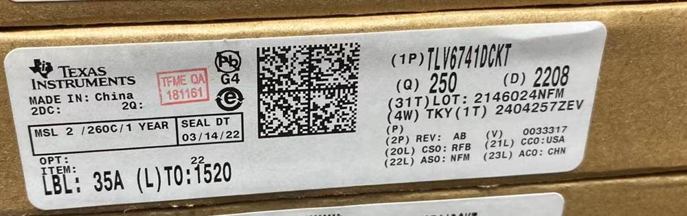 Integrated IC Electronic Components In-Stock TLV6741DCKT