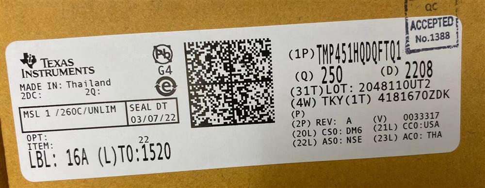 Integrated IC Electronic Components In-Stock TMP451HQDQFTQ1