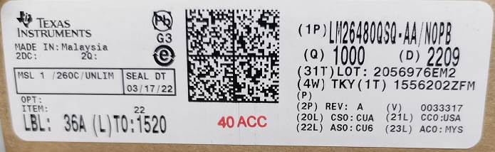 Integrated IC Electronic Components In-Stock LM26480QSQ-AA/NOPB