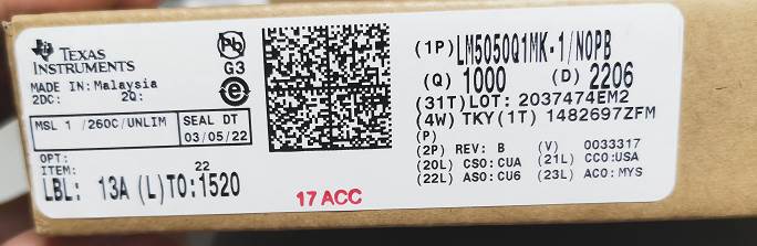 Integrated IC Electronic Components In-Stock LM5050Q1MK-1/NOPB